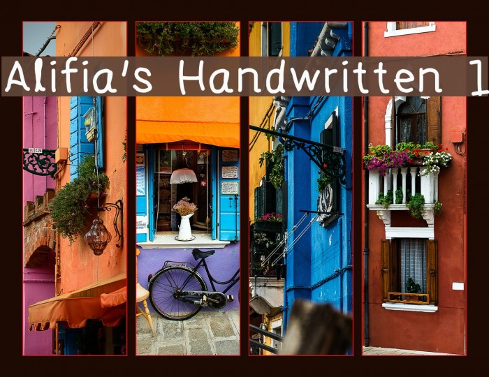 Alifia's Handwritten 1 Font examples