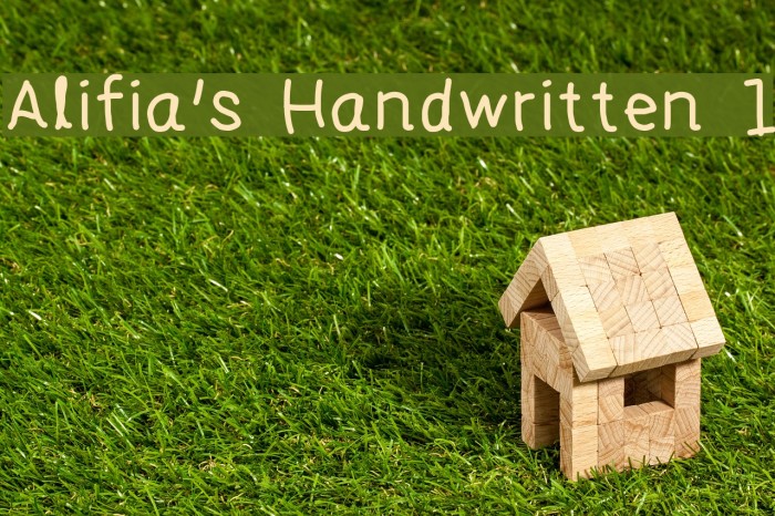 Alifia's Handwritten 1 Font examples