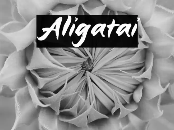 Aligatai Font examples