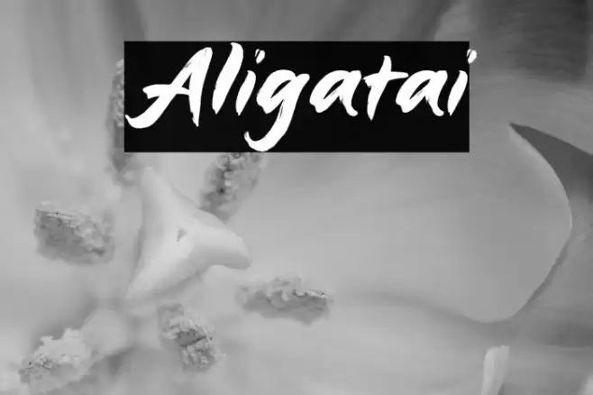 Aligatai Font examples