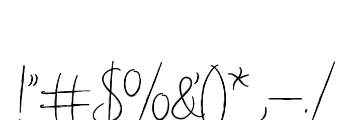 Aligator Font OTHER CHARS