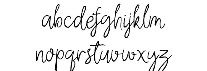 Aligator Font LOWERCASE