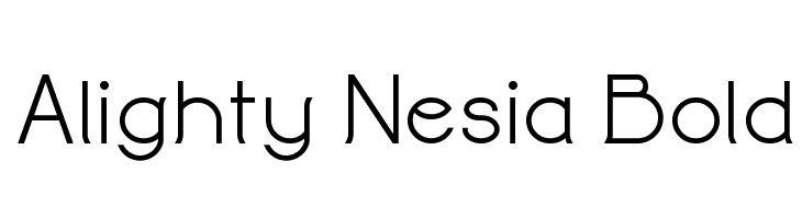 Alighty Nesia Bold Font
