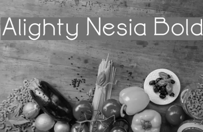 Alighty Nesia Bold Font examples