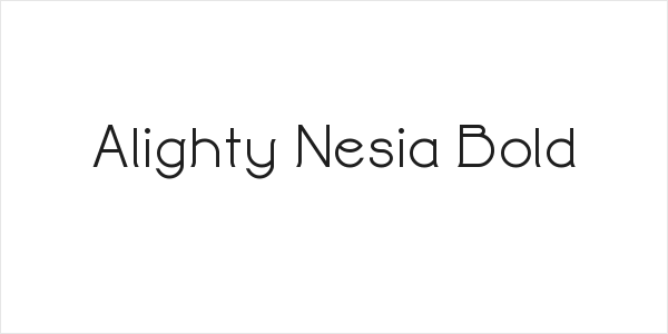 Alighty Nesia Bold Logo
