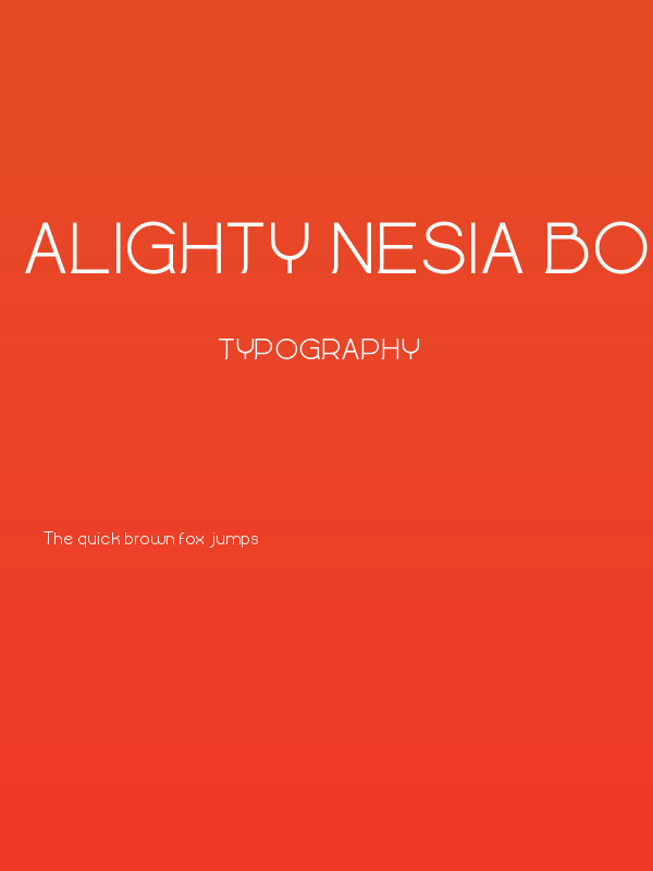 Alighty Nesia Bold Poster