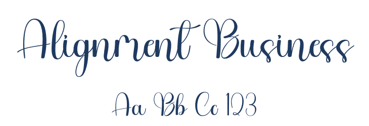 Alignment Business Font Preview