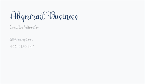 Alignment Business Business Card