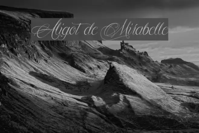 Aligot de Mirabelle Font examples