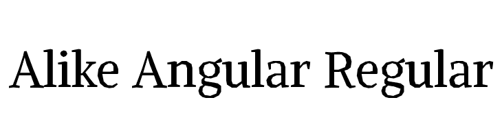 Alike Angular Regular Font
