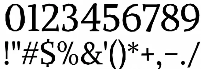 Alike Angular Regular Font OTHER CHARS