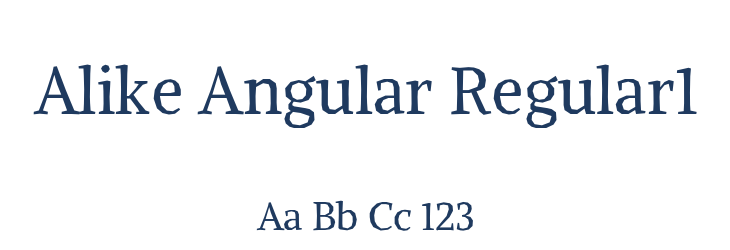 Alike Angular Regular1 Font Preview