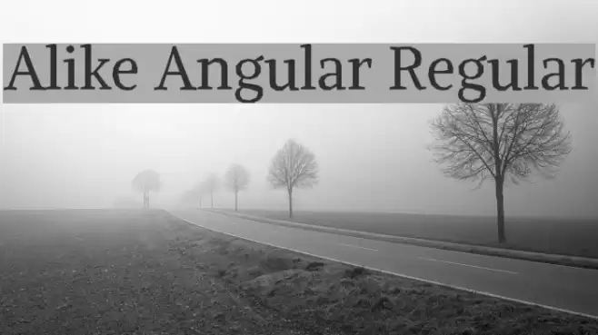 Alike Angular Regular Font examples