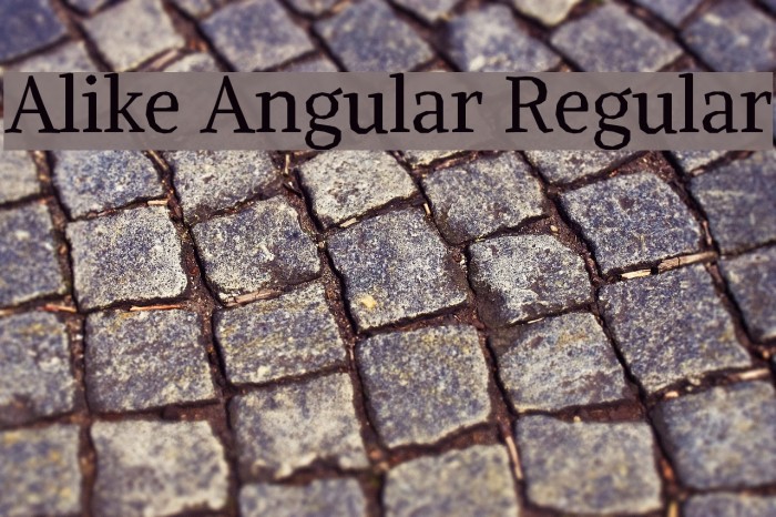 Alike Angular Regular Font examples