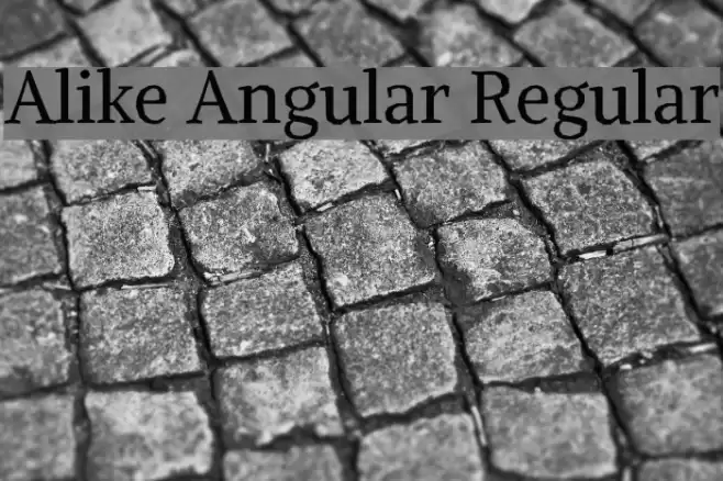 Alike Angular Regular Font examples
