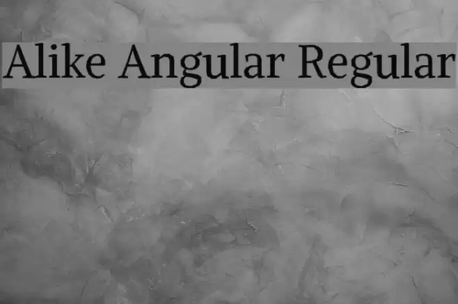 Alike Angular Regular Font examples