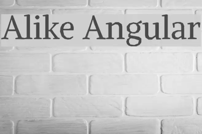 Alike Angular Font examples