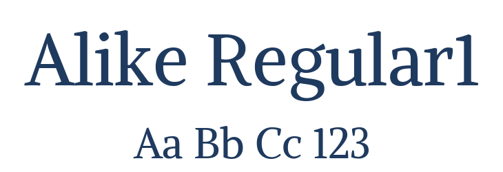 Alike Regular1 Font Preview