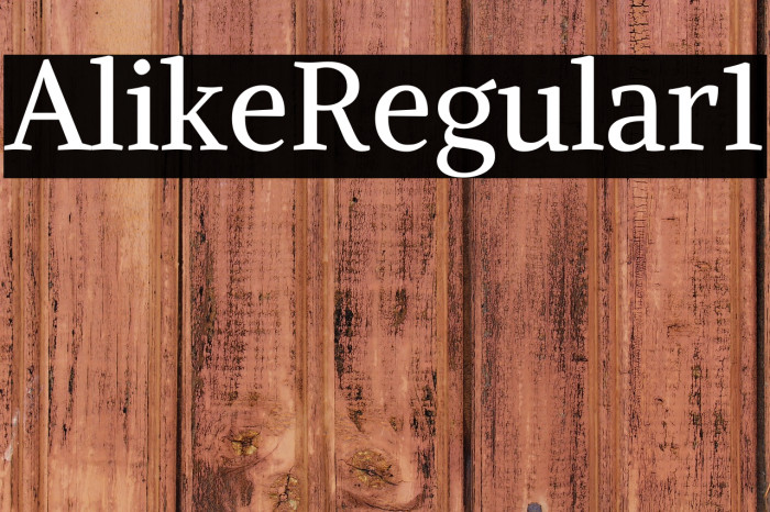 Alike Regular1 Example 2