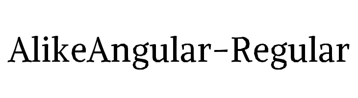 AlikeAngular-Regular Font