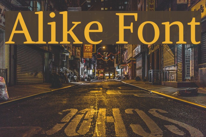 Alike Font examples