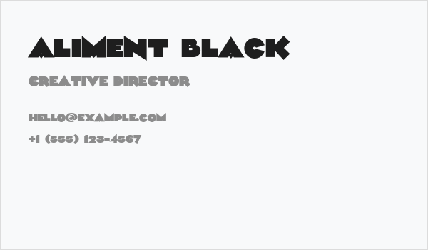 Aliment Black Business Card