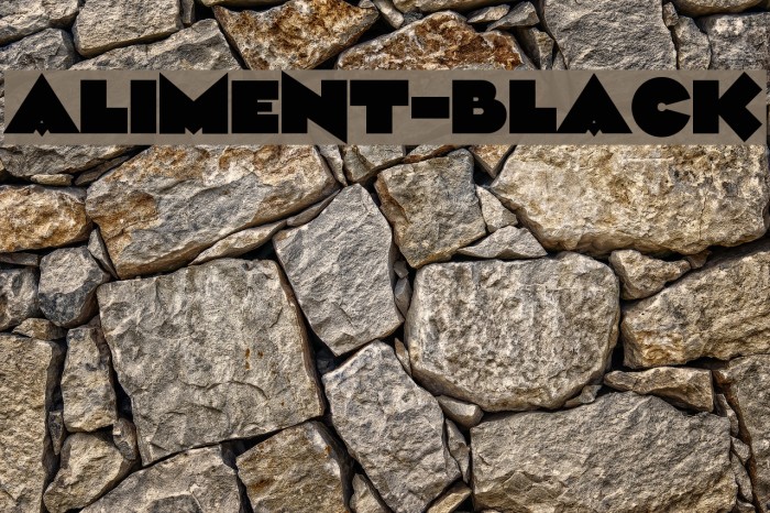 Aliment-Black Font examples