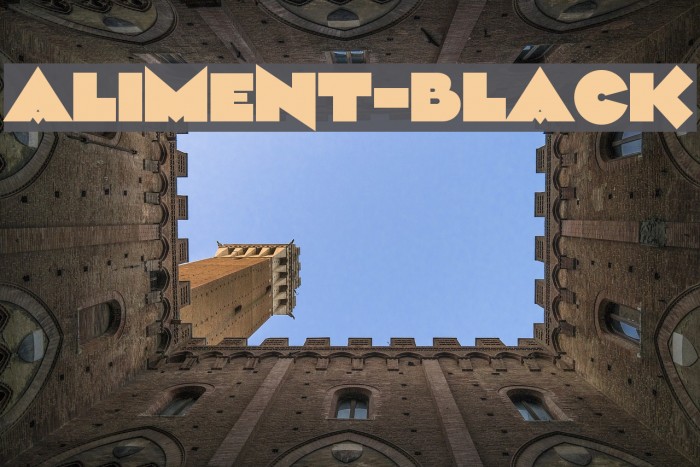 Aliment-Black Font examples