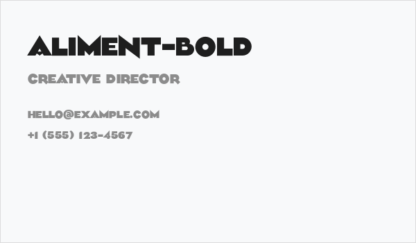 Aliment-Bold Business Card