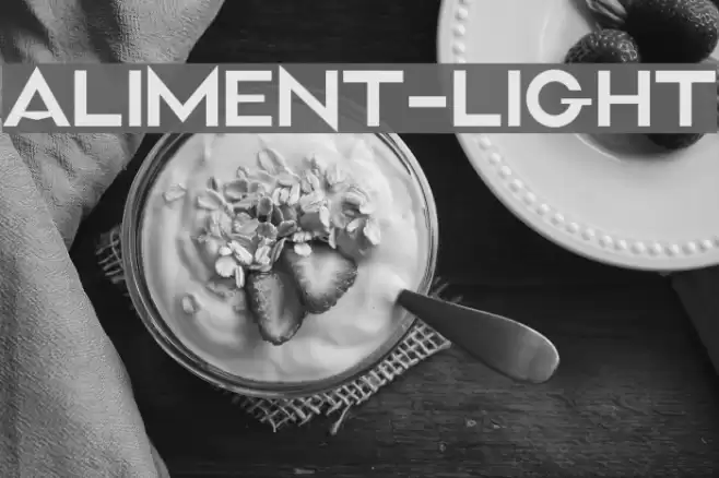 Aliment-Light Font examples