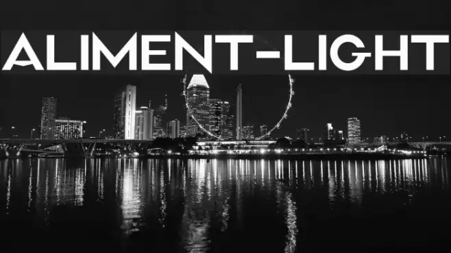 Aliment-Light Font examples