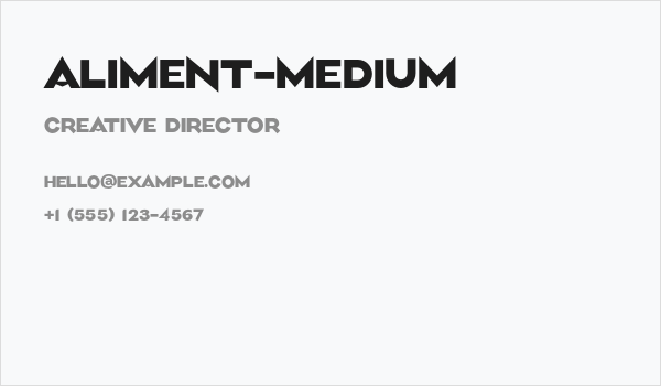 Aliment-Medium Business Card
