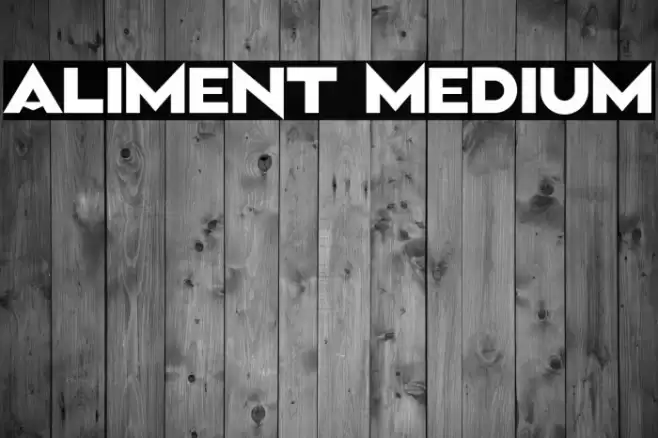 Aliment Medium Font examples