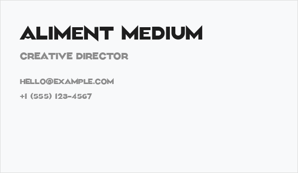 Aliment Medium Business Card