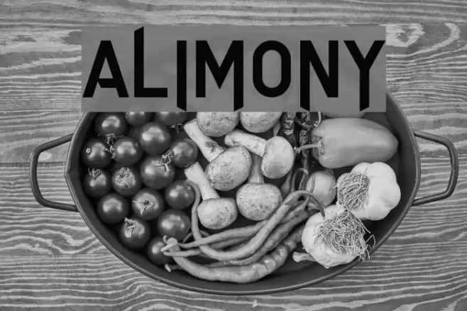Alimony Font examples