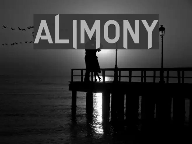 Alimony Font examples