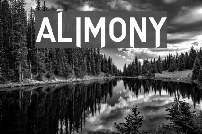 Alimony Font examples