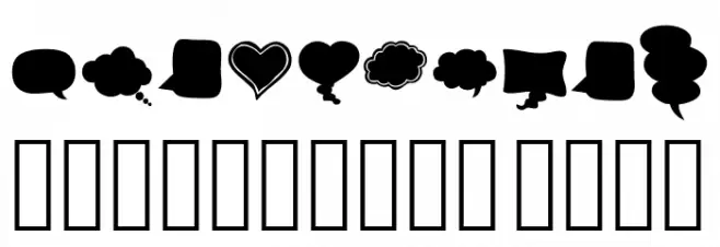 Alin Speech Bubbles 2 Font OTHER CHARS