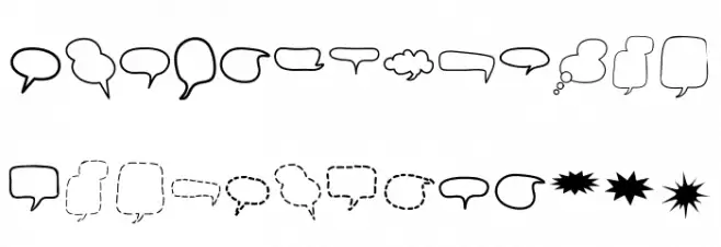Alin Speech Bubbles 2 字体 大写