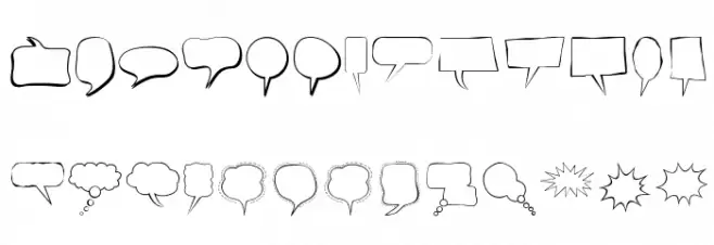 Alin Speech Bubbles 字体 大写