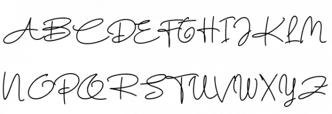 Aline Signature Schriftart Groß