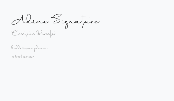 Aline Signature Business Card