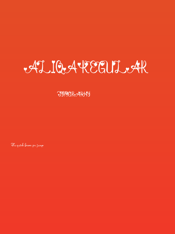 Aliqa Regular Poster