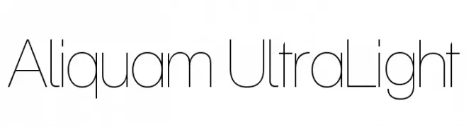 Aliquam UltraLight  font caratteri gratis