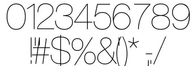 Aliquam UltraLight フォント その他の文字