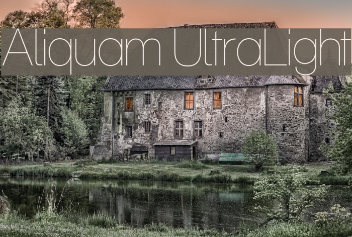 Aliquam UltraLight Font examples