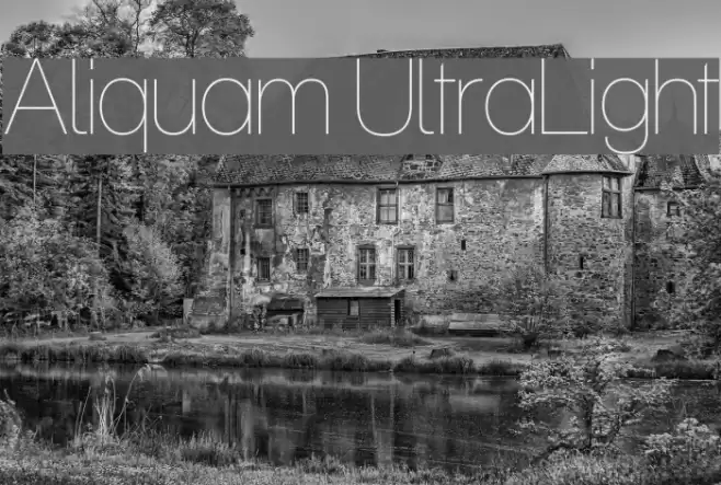 Aliquam UltraLight フォント examples