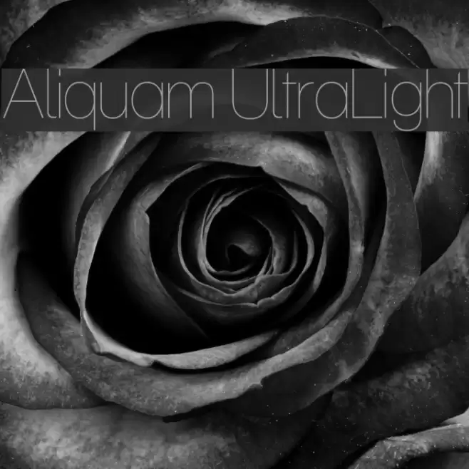 Aliquam UltraLight フォント examples