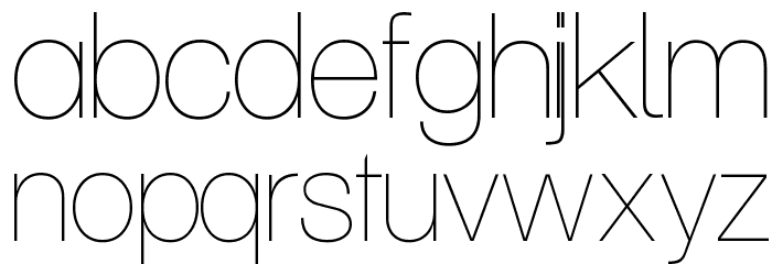 Aliquam UltraLight Font LOWERCASE