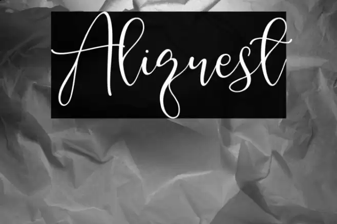 Aliquest Font examples
